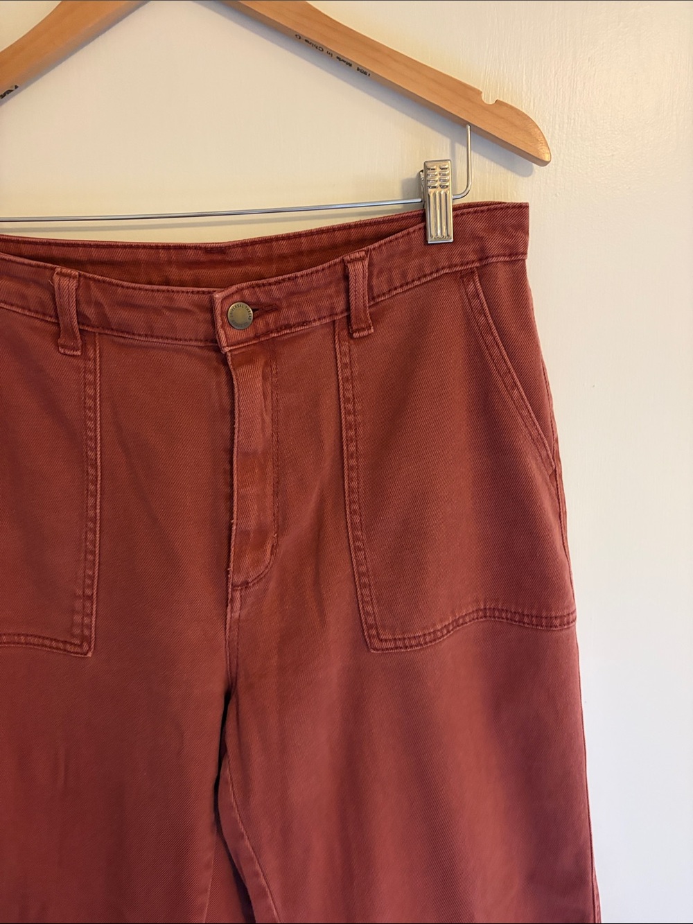 Women’s Rust Cropped Wide Leg Chino Pants - Picture 2 of 5
